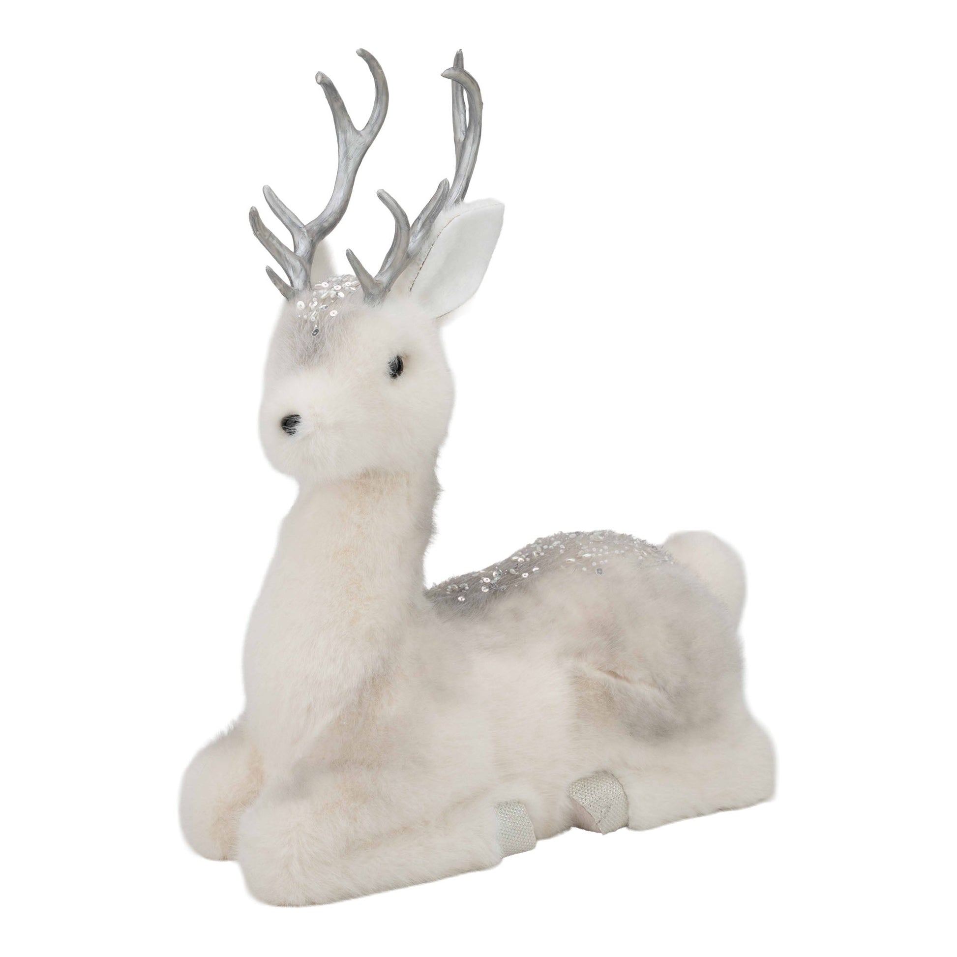 White Sitting Deer - 47cm - My Christmas