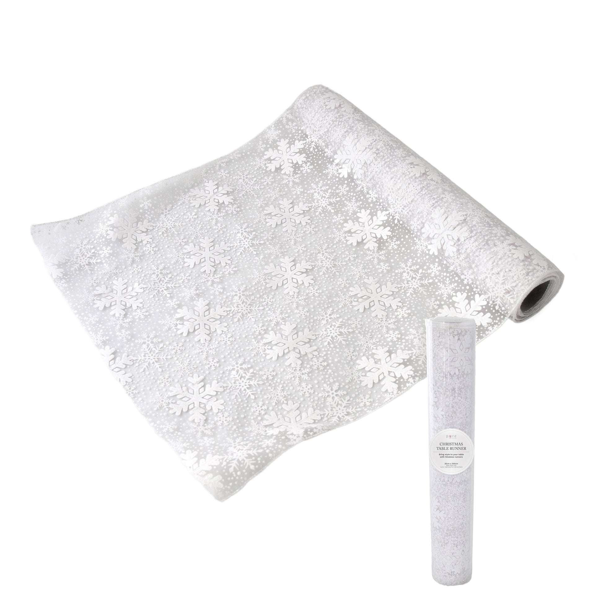 White Snowflake Christmas Table Runner - My Christmas