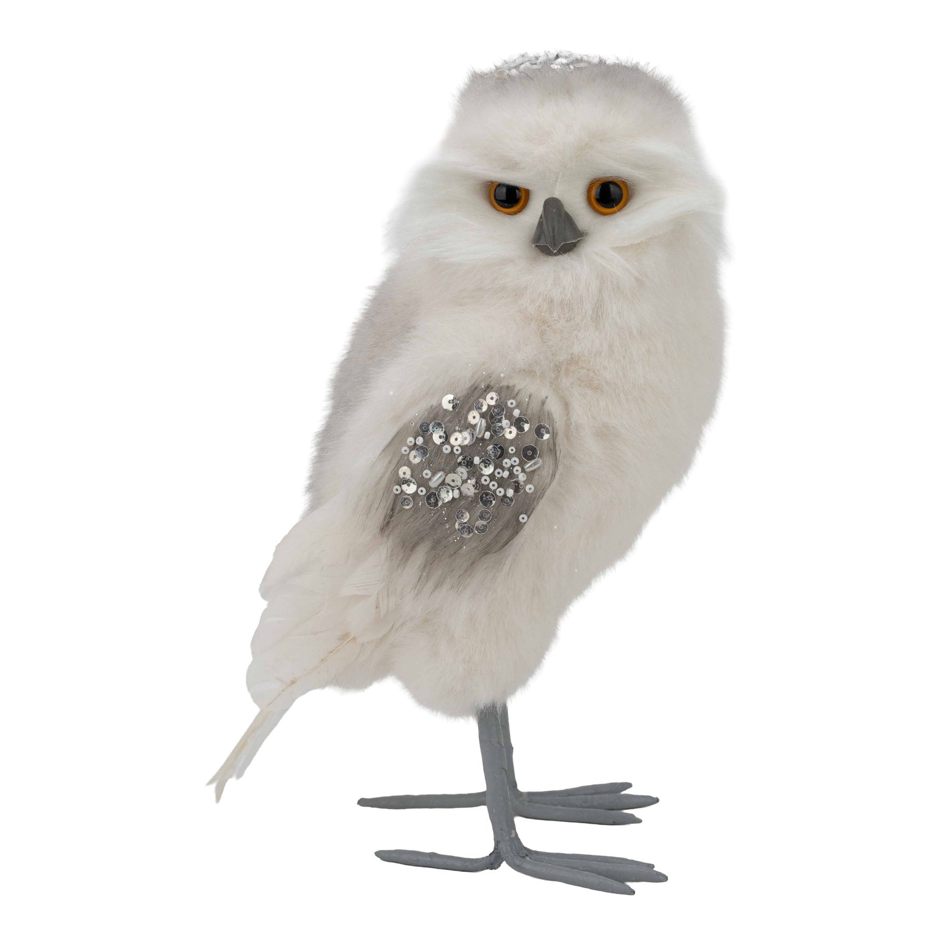 White Standing Owl - 32cm - My Christmas