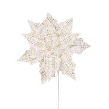 White Tartan Poinsettia - My Christmas