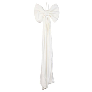 White Velvet Bow Topper - My Christmas