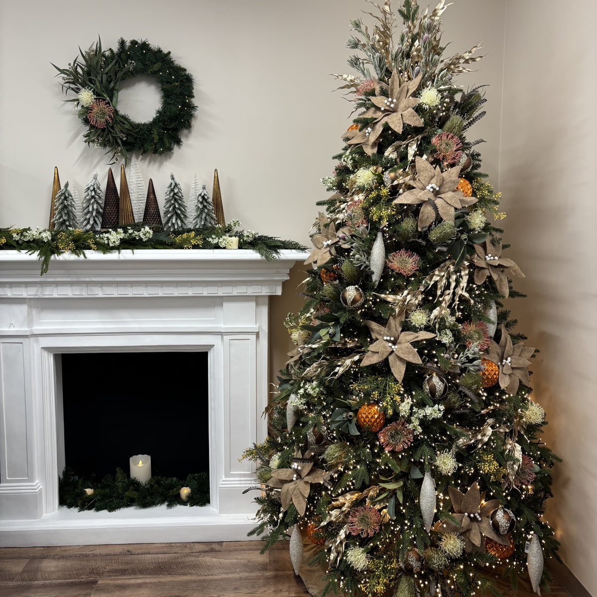 White Wax Flower Spray - My Christmas