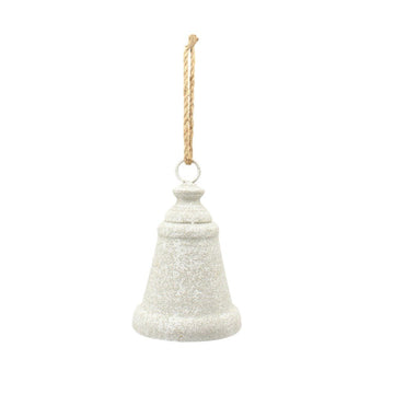 Whitewash Metal Bell - Large - My Christmas
