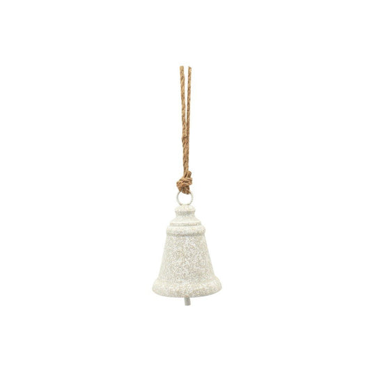 Whitewash Metal Bell - Small - My Christmas