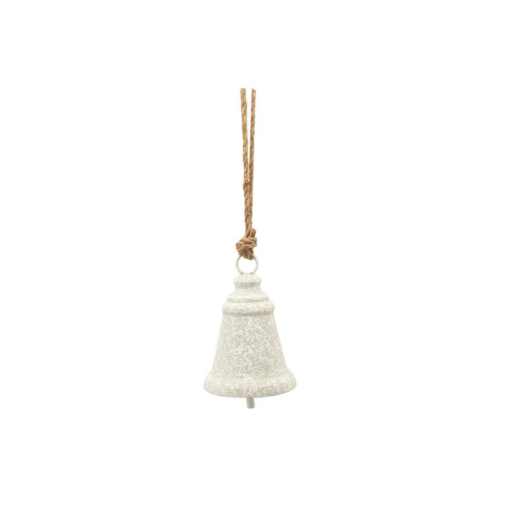 Whitewash Metal Bell - Small - My Christmas