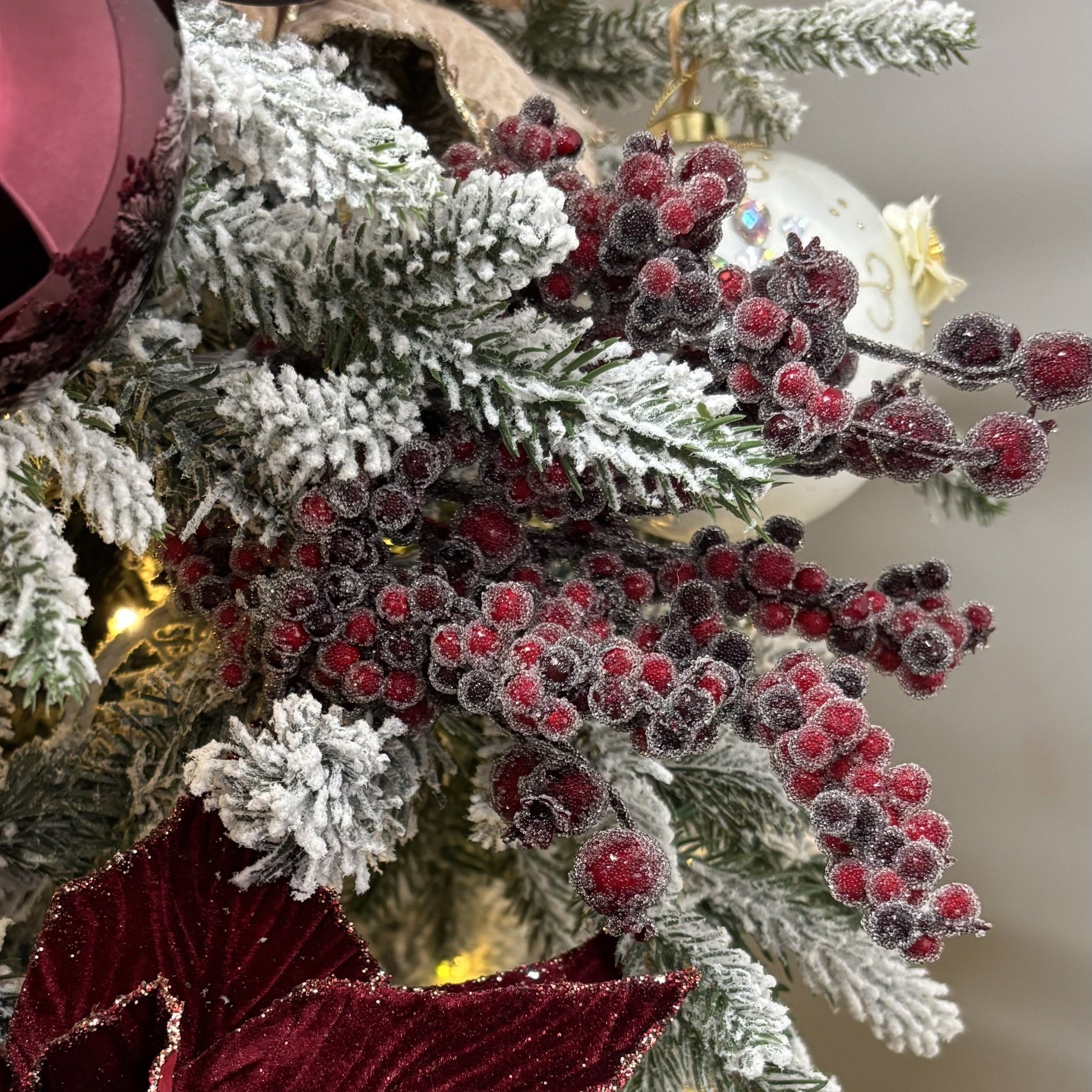 Winter Icy Red & Burgundy Berry Pick - My Christmas