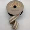 Winter White Velvet Ribbon with Jewel Centre - My Christmas