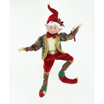 Wrappy the Red, Green and Gold Christmas Elf - My Christmas