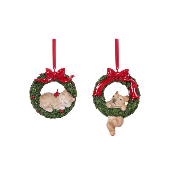 Wreath Pet Ornaments - Assorted - My Christmas