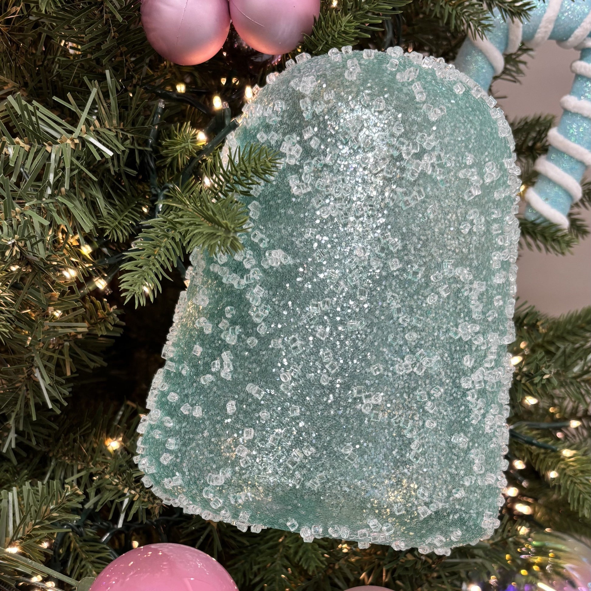 XL Baby Blue Icy Sugar Gum Drop - My Christmas