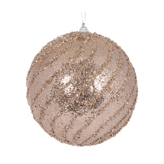 XL Champgane Glittered Swirl Bauble - My Christmas