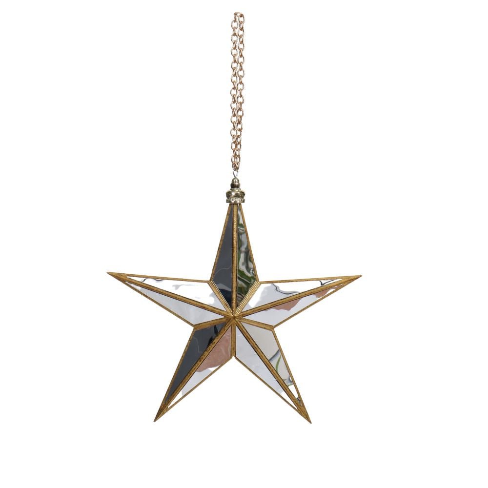 XL Gold Mirror Star Ornament - My Christmas