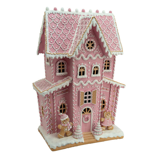 XL LED Pink Gingerbread House - My Christmas