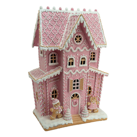 XL LED Pink Gingerbread House - My Christmas