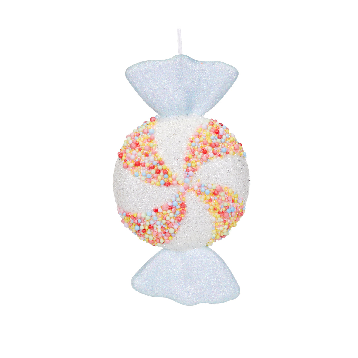 XL Pale Blue Wrapped Lolly Ornament - My Christmas