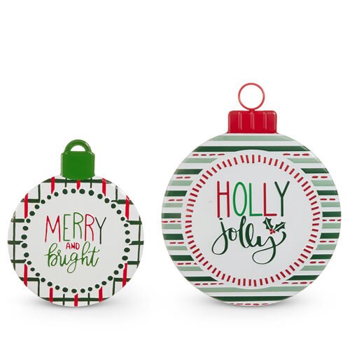 XL Pattern Ornament Standing Signs - Set of 2 - My Christmas