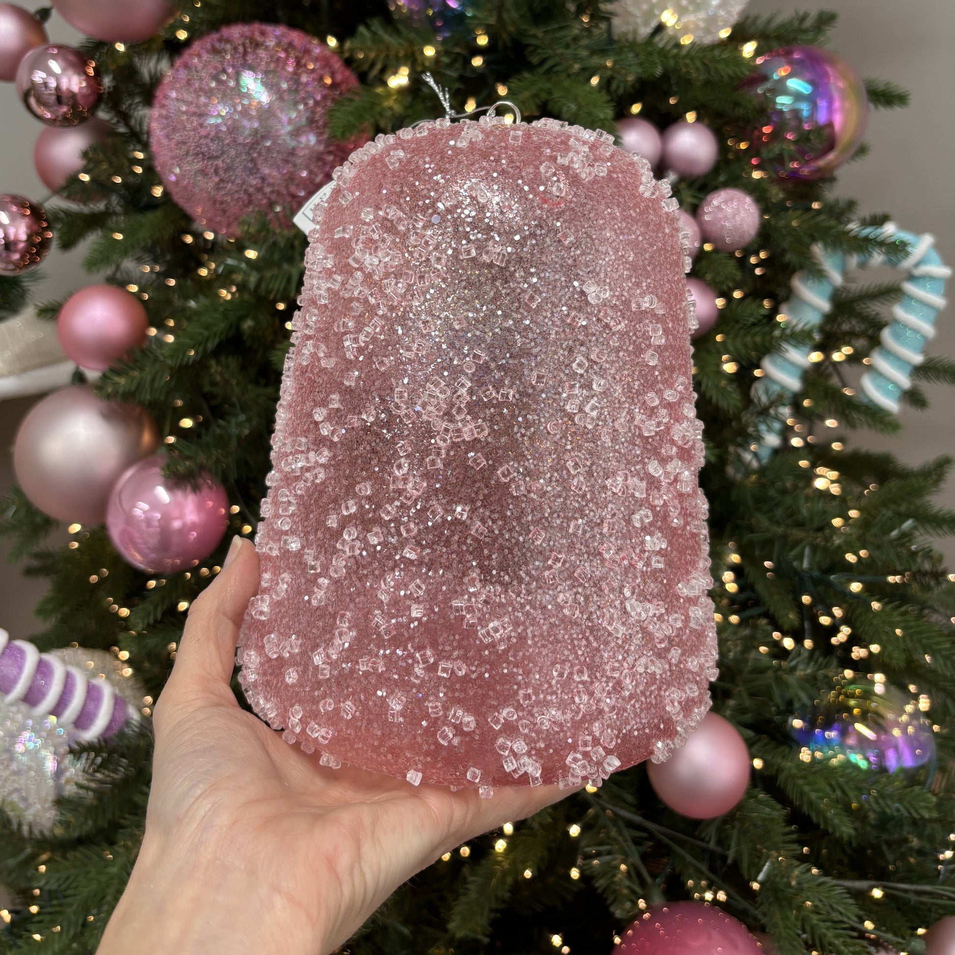 XL Pink Icy Sugar Gum Drop - My Christmas