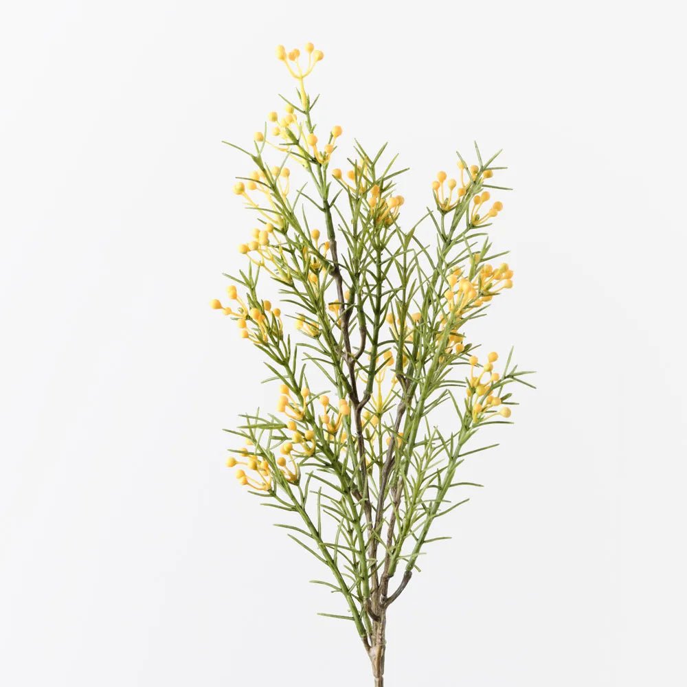 Yellow Wax Flower Bud Spray - My Christmas