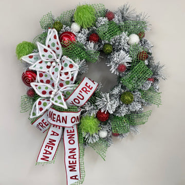 You're a Mean One Wreath - 60cm - My Christmas