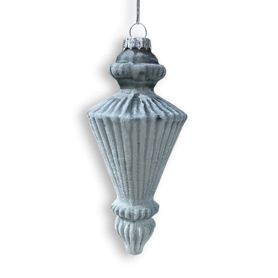 Blue Glass Cone Ornament - My Christmas