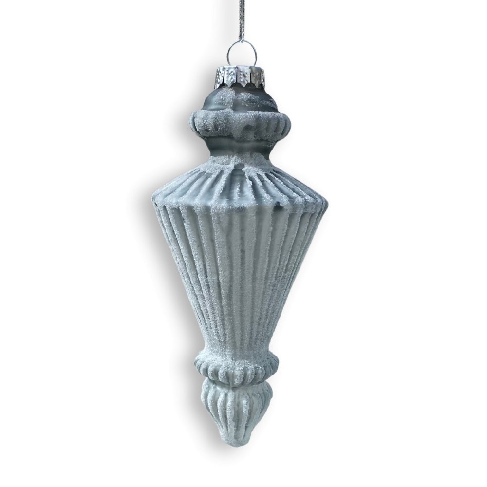 Blue Glass Cone Ornament - My Christmas