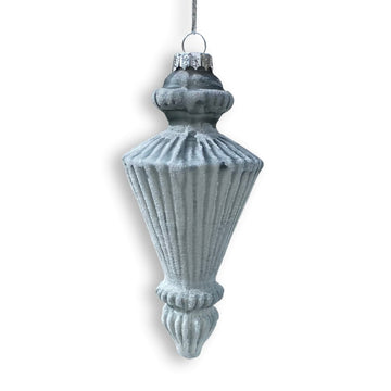 Blue Glass Cone Ornament - My Christmas