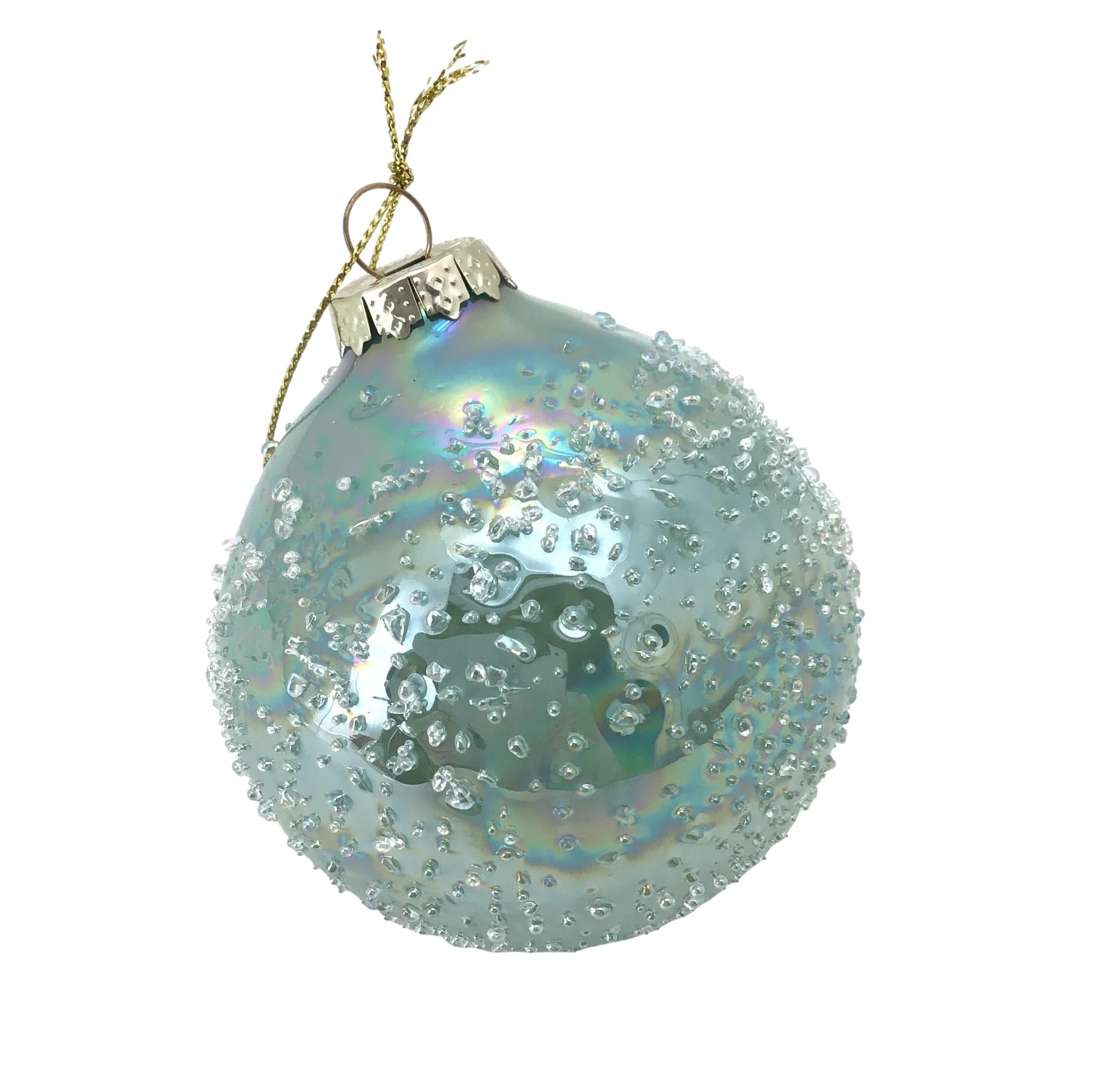 Blue Iridescent Bauble, 8cm - My Christmas
