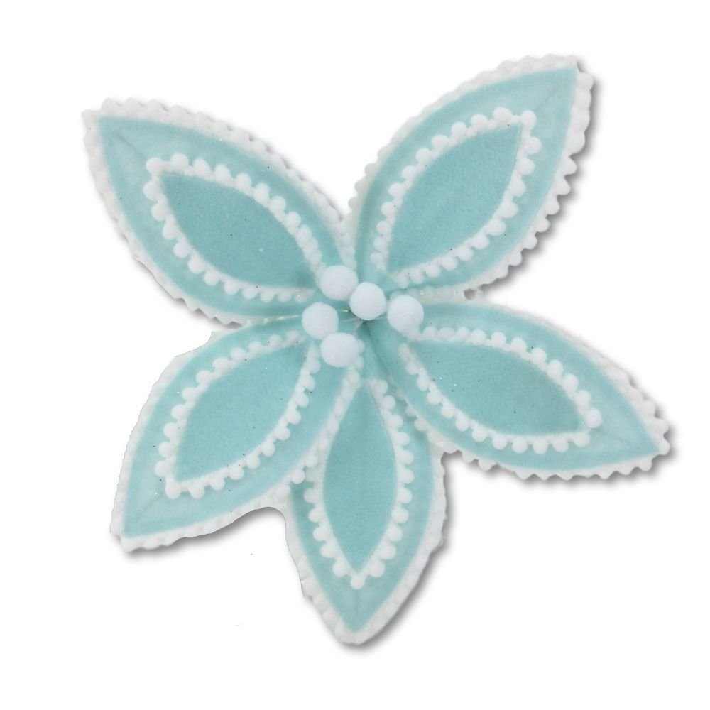 Blue Retro Flower Ornament - My Christmas