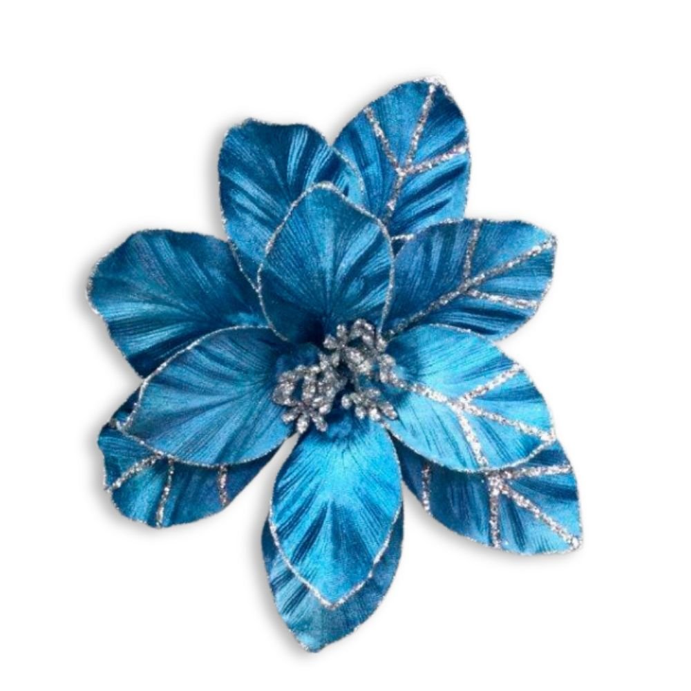 Blue Silver Flower - My Christmas