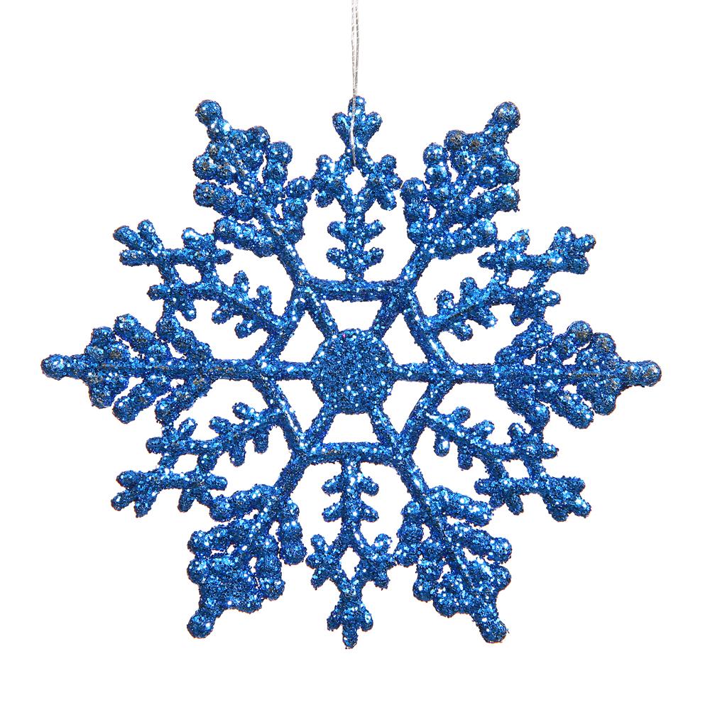 Blue Snowflake 16cm, Pk 12 - My Christmas