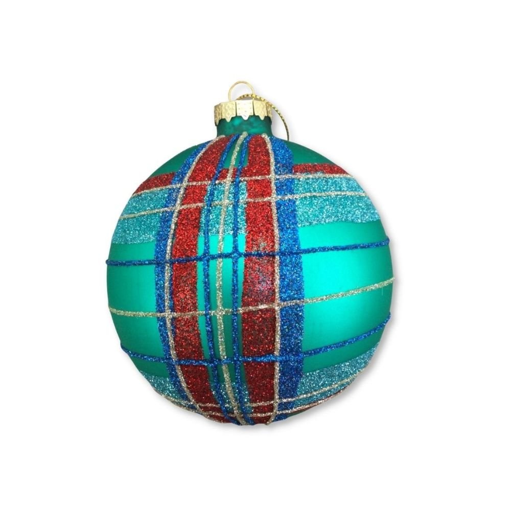 Blue/Green Tartan Ornament - My Christmas