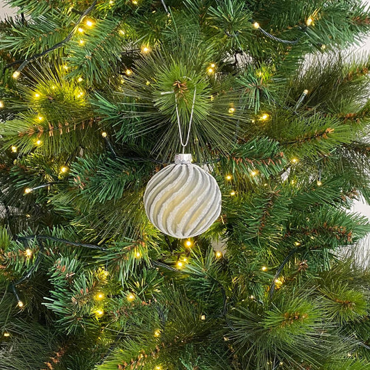 Blue/Grey Glass Ball Ornament - My Christmas