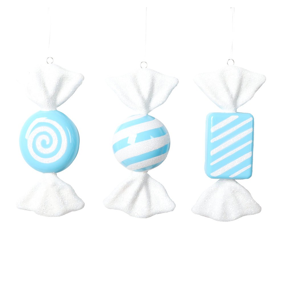 Blue/White Candy Ornaments, Pack of 3 - My Christmas