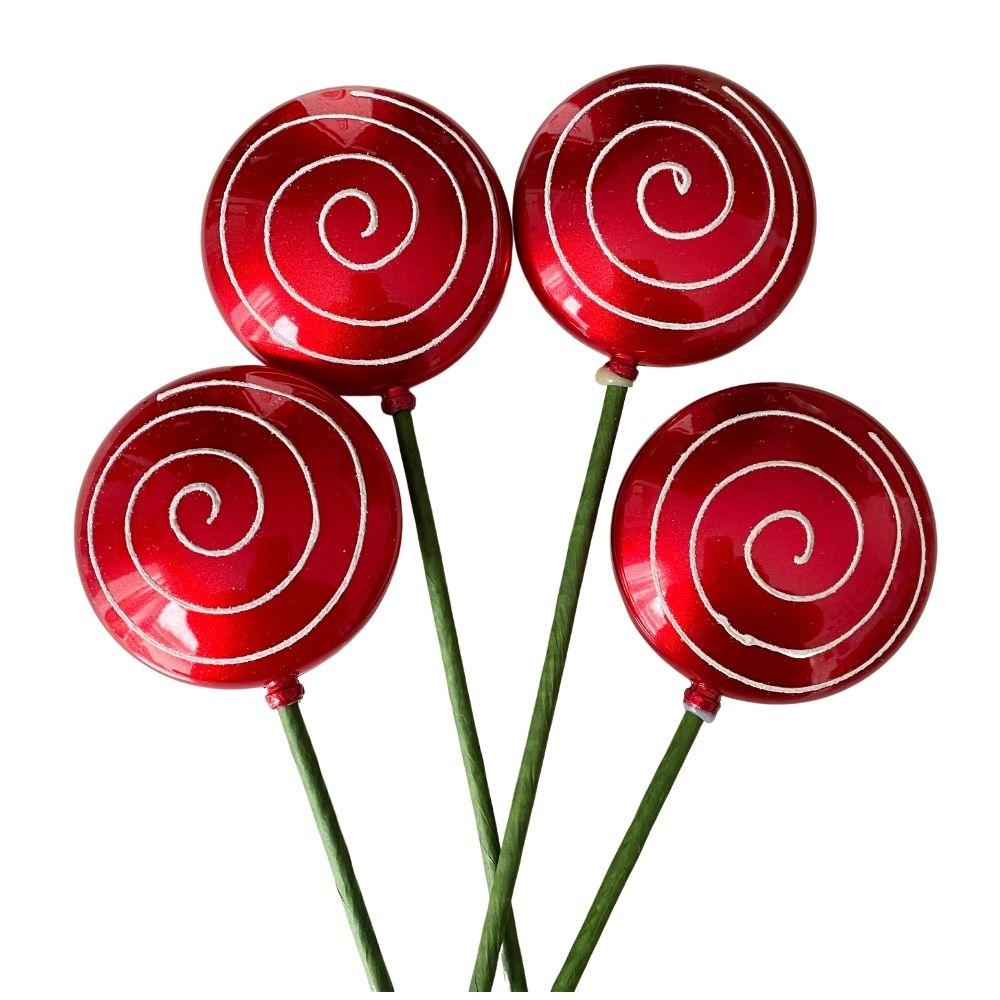 Box of Red/White Candy Lollipops - My Christmas