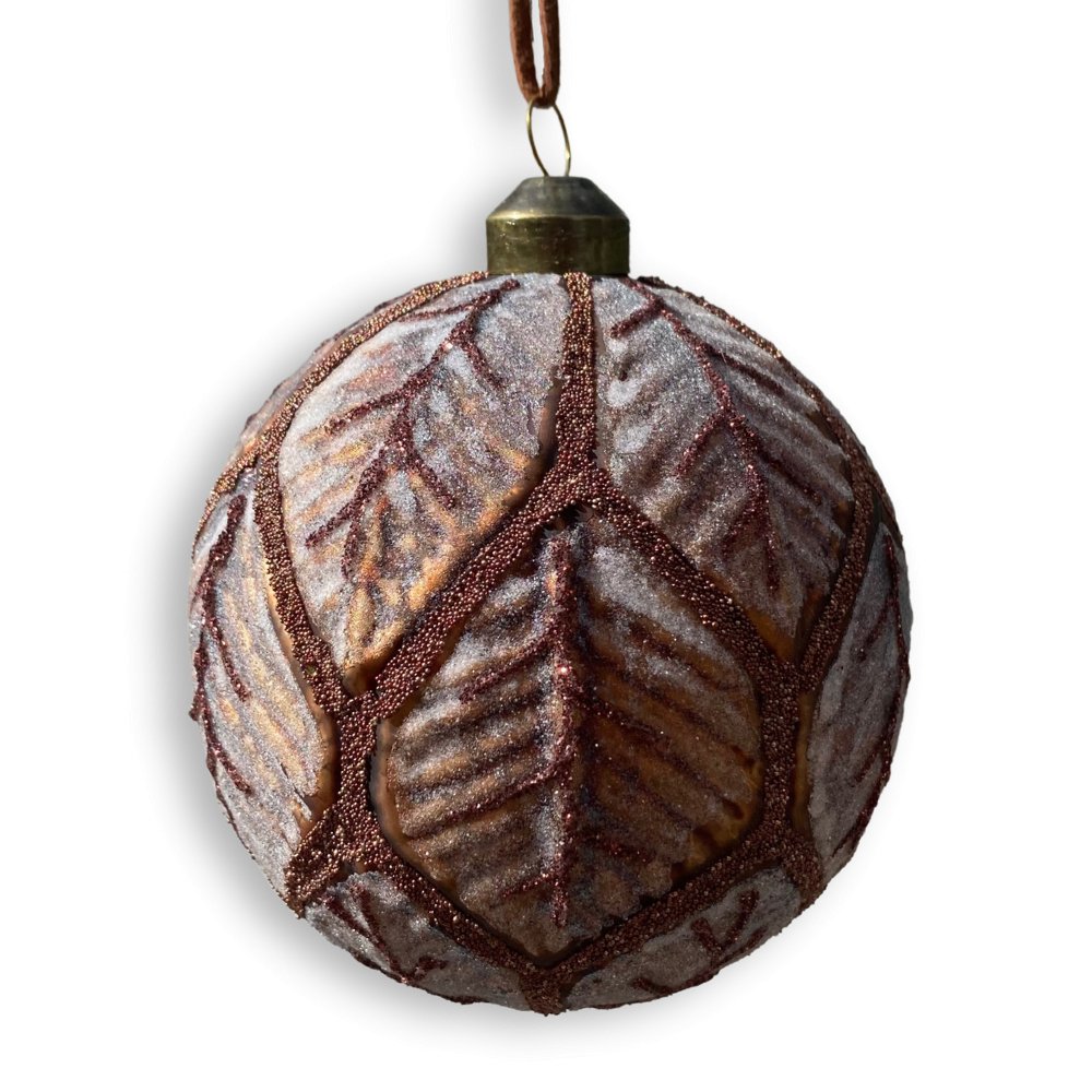 Brown Glass Ball Ornament - My Christmas