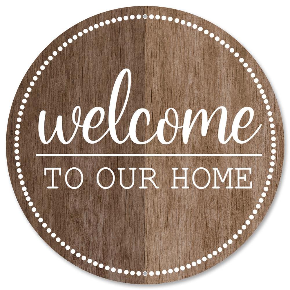 Brown Welcome to our home Sign - My Christmas