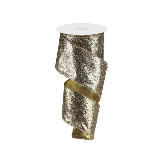 Champagne Glitter Ribbon - My Christmas