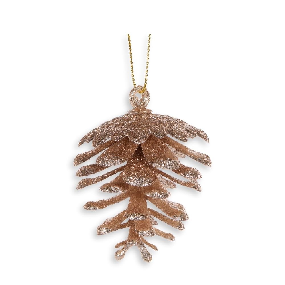 Champagne Pinecones Ornament, Pack of 6 - My Christmas