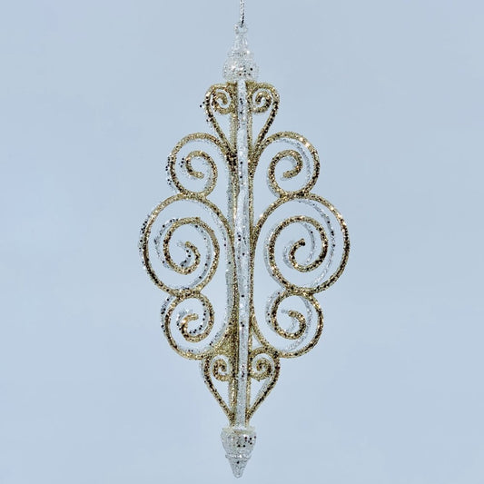 Champagne/Silver Glitter Ornament - My Christmas