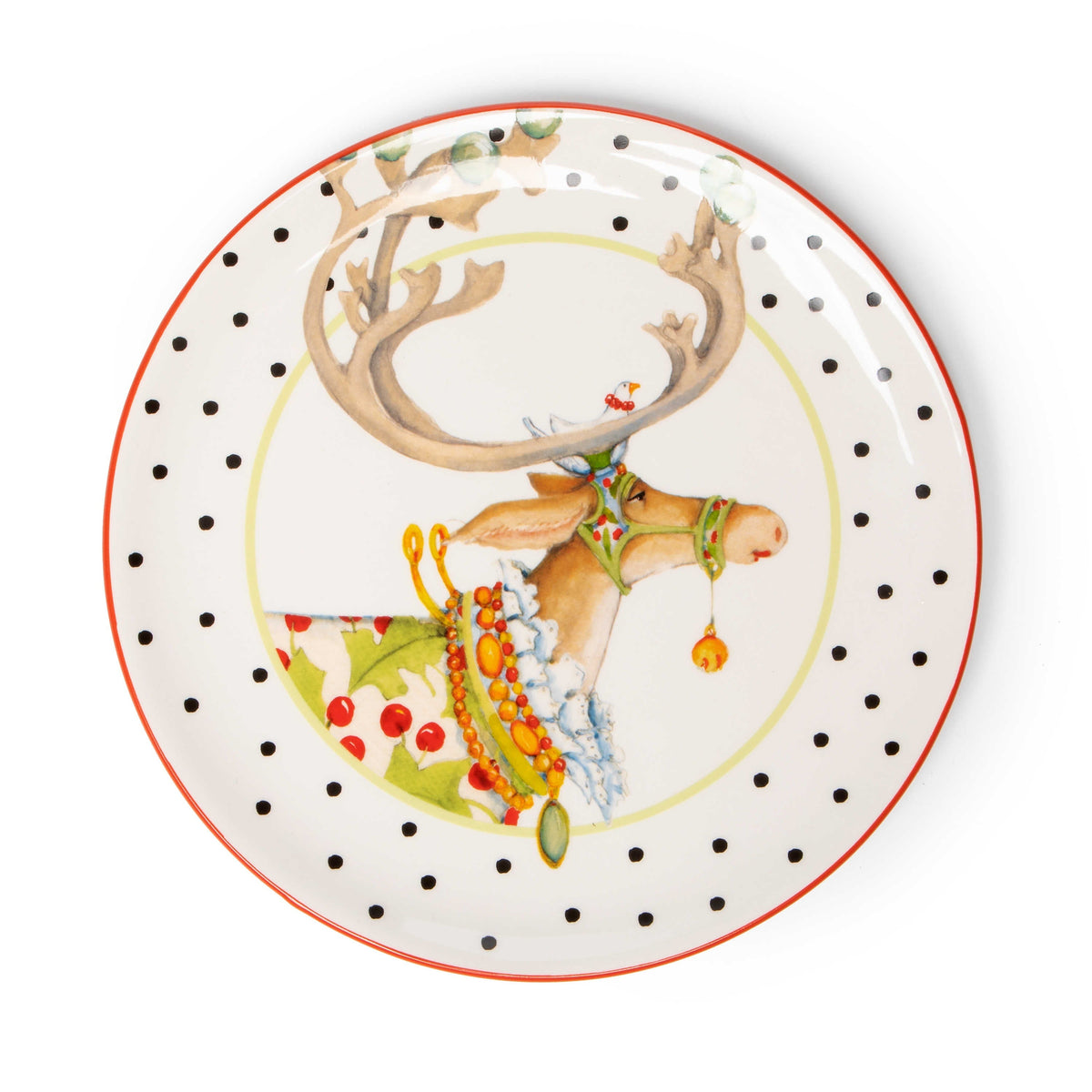 Dashaway Deer Plates, Set of 4 - My Christmas