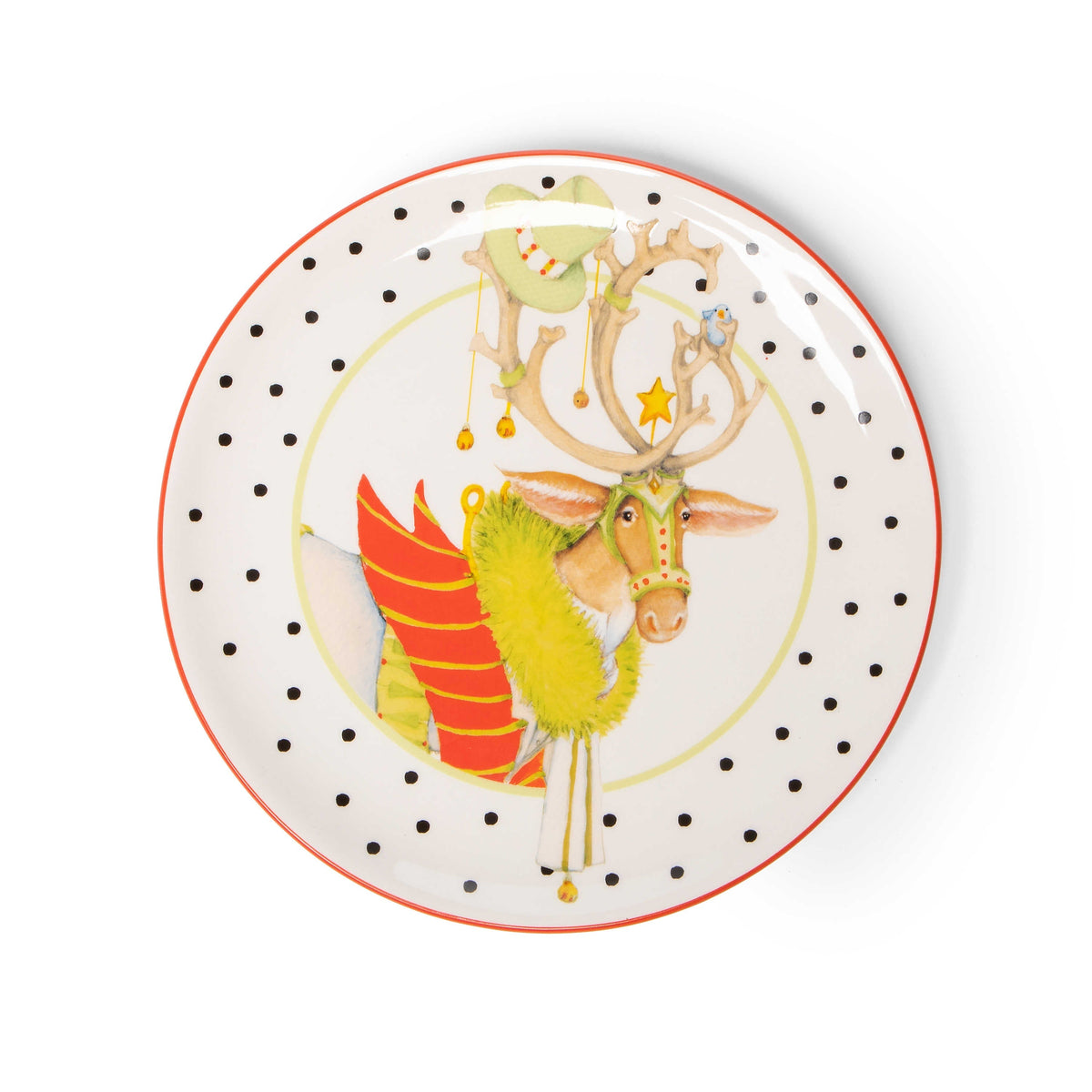 Dashaway Deer Plates, Set of 4 - My Christmas