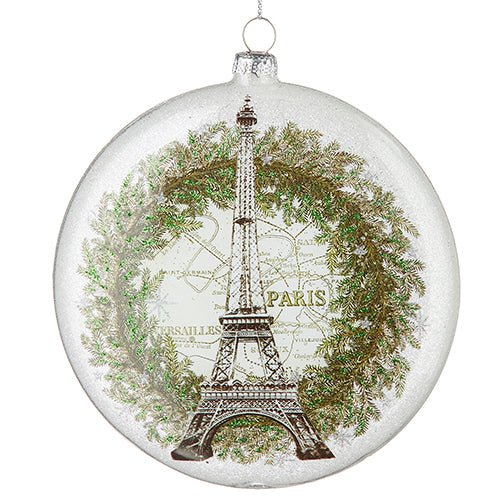 Eiffel Tower Disc Ornament - My Christmas