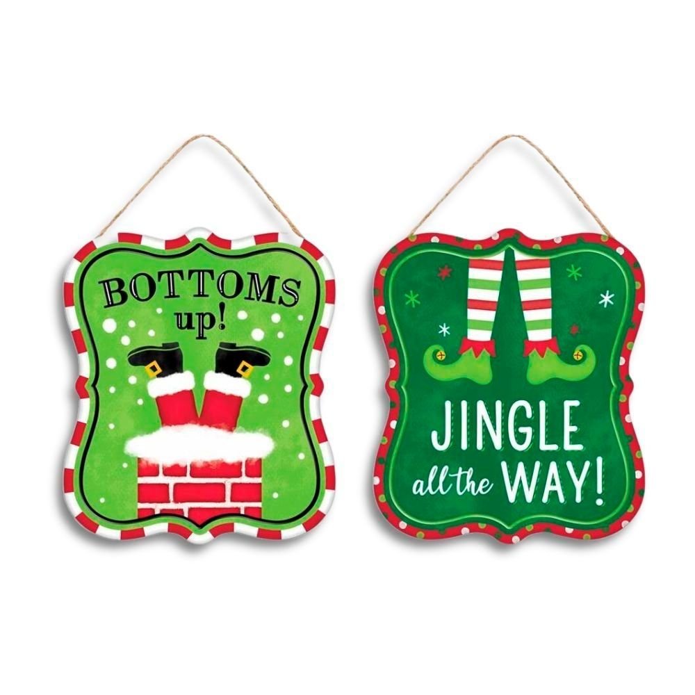 Embossed Christmas Sign, Set of 2 - My Christmas