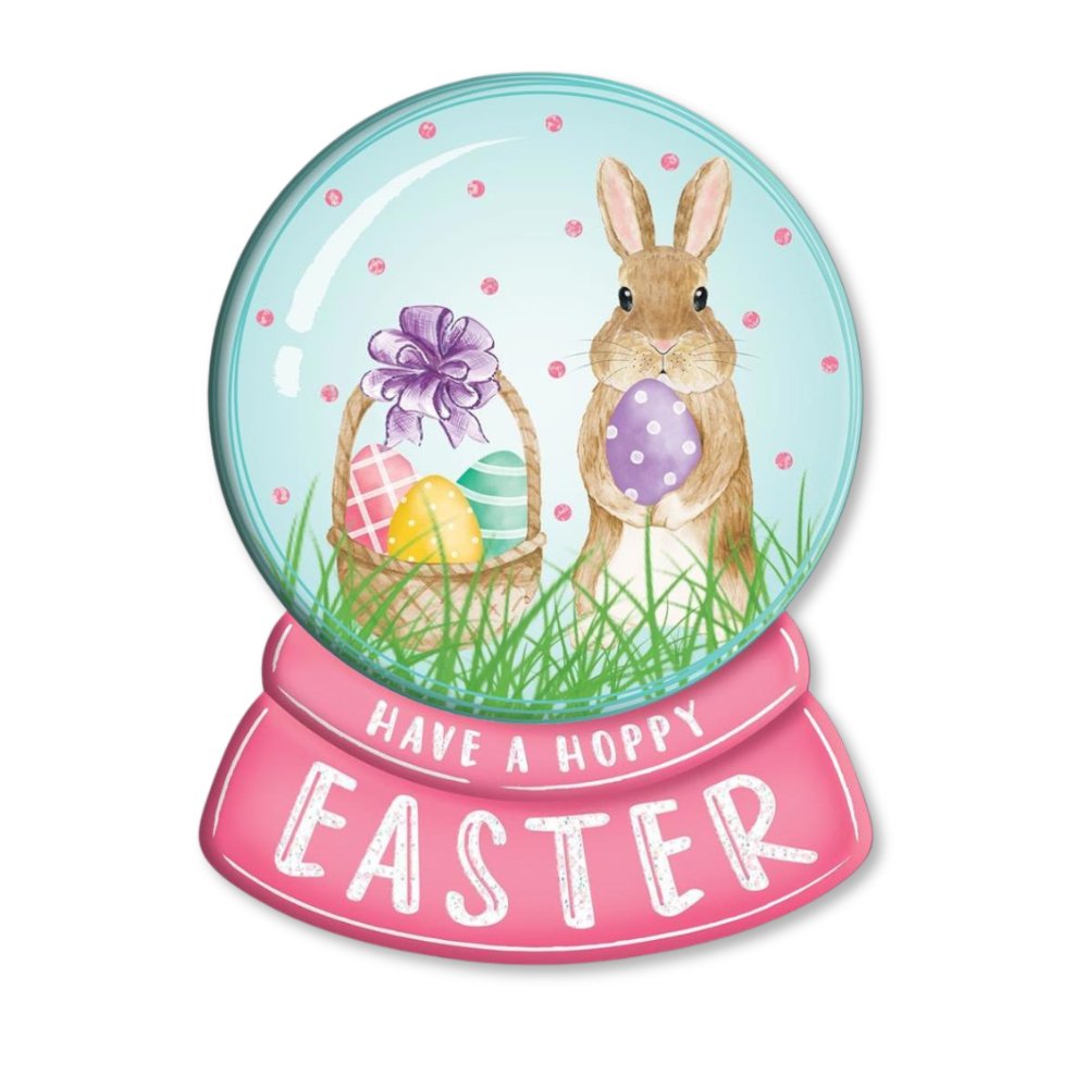 Embossed Easter Snow Globe Sign - My Christmas