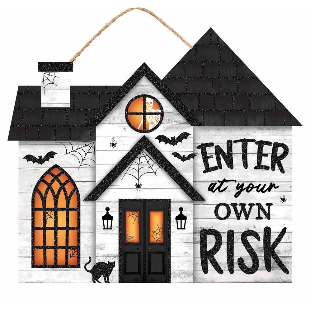 Enter at your Own Risk Halloween Sign - My Christmas