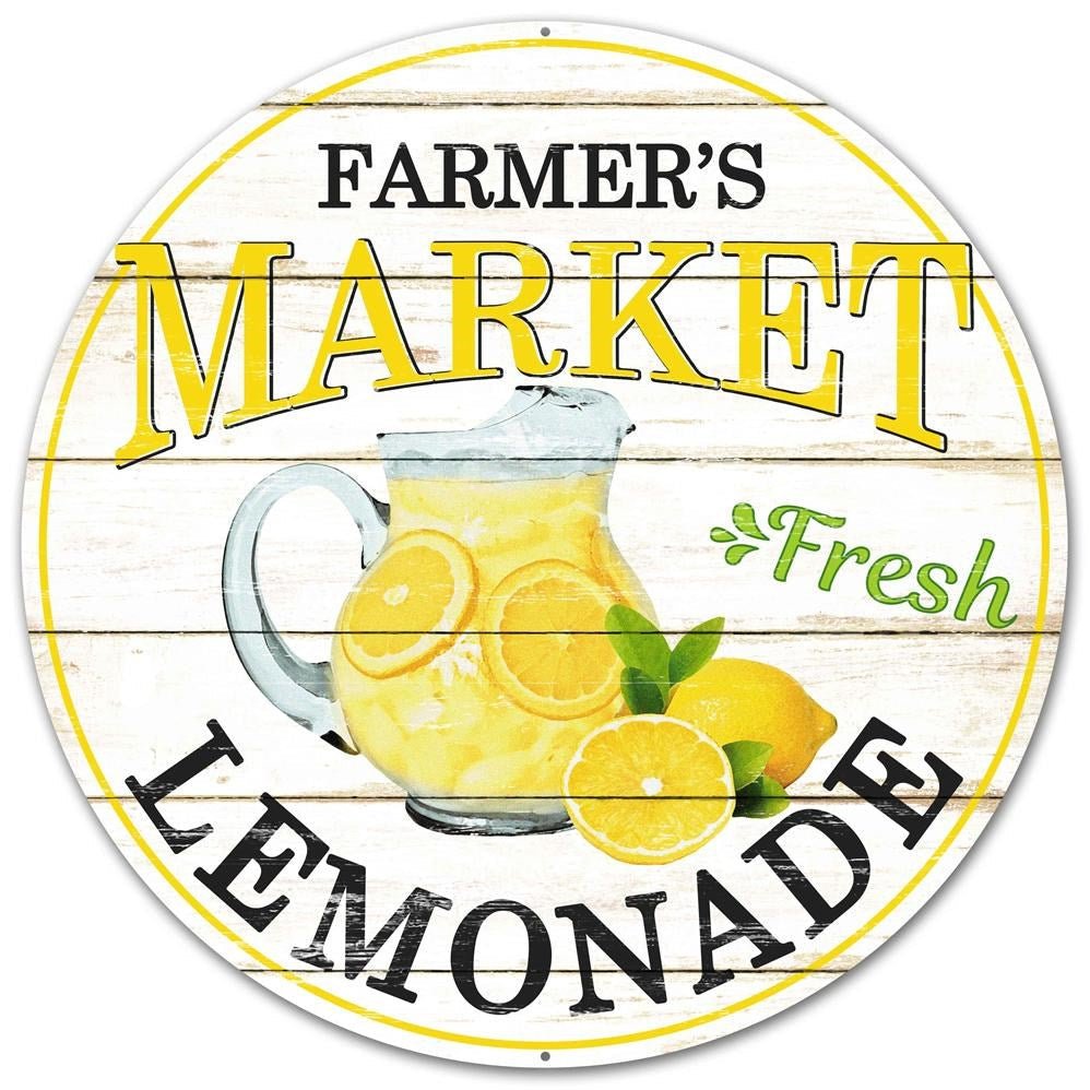 Farmers Market Fresh Lemonade Sign - My Christmas