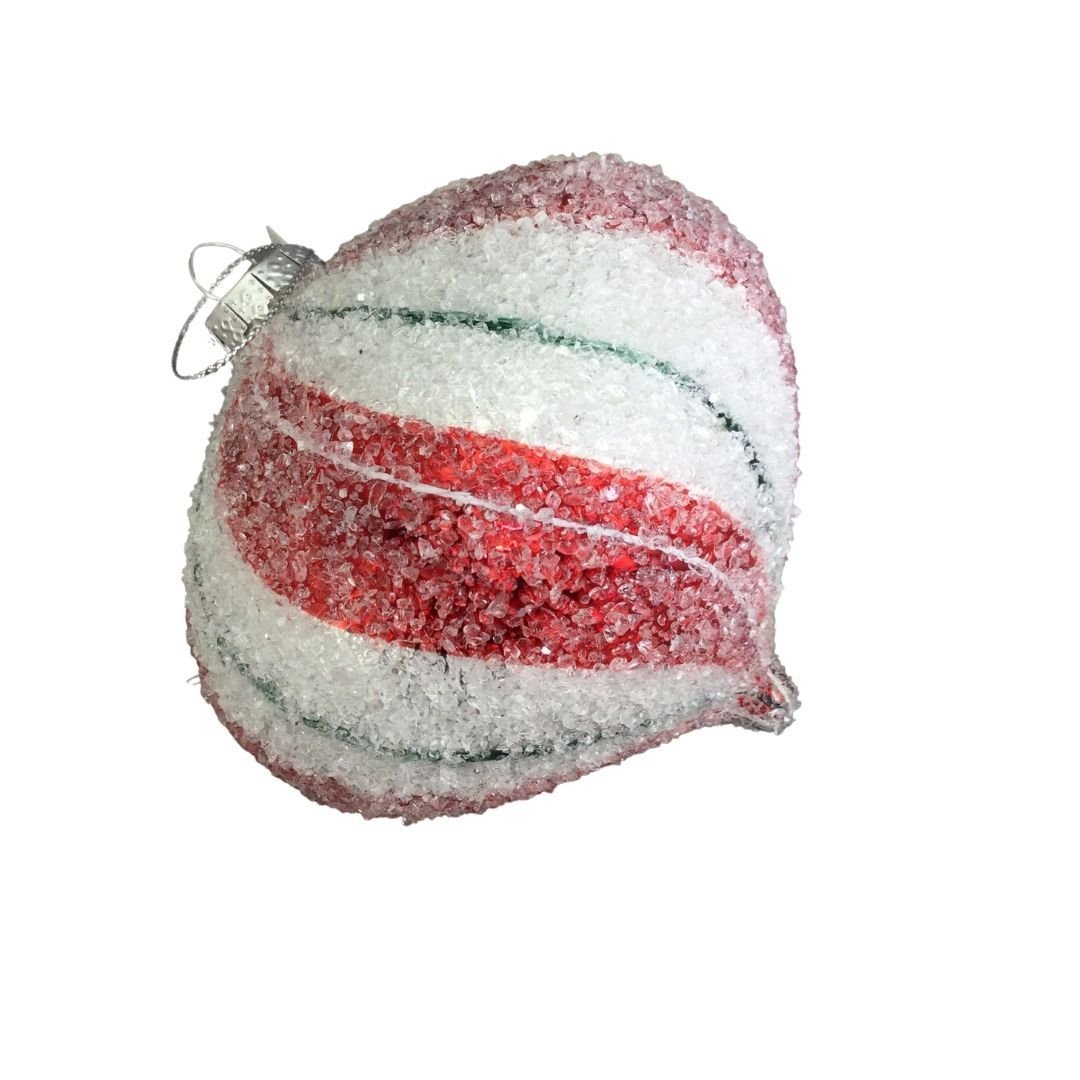 Frosted Candy Onion, 10cm - My Christmas