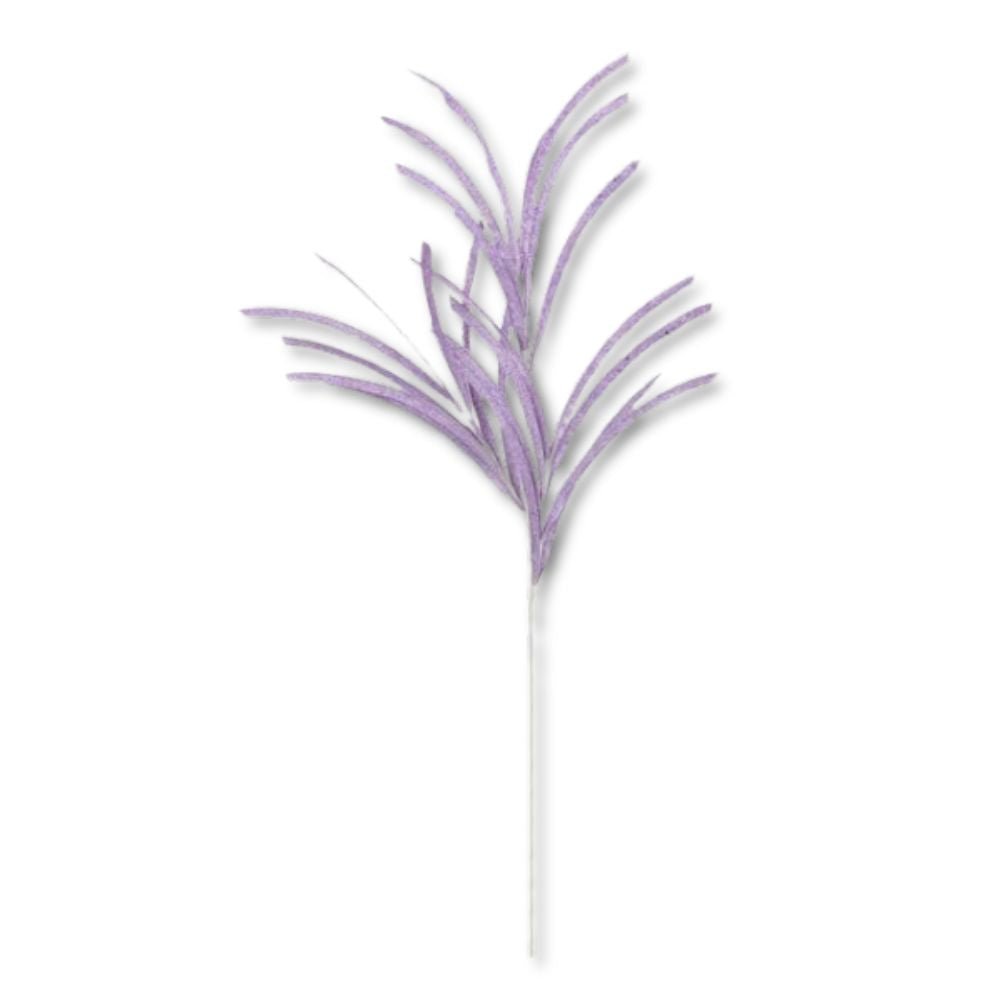 Glittered Lavender Paper Grass Spray - My Christmas