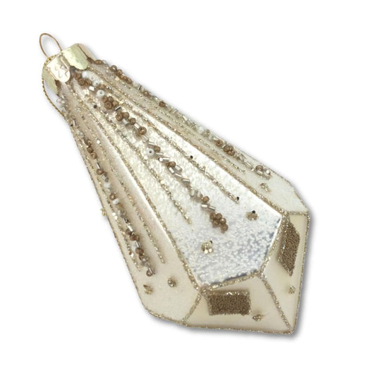 Gold Drip Oblique Ornament, 12cm - My Christmas