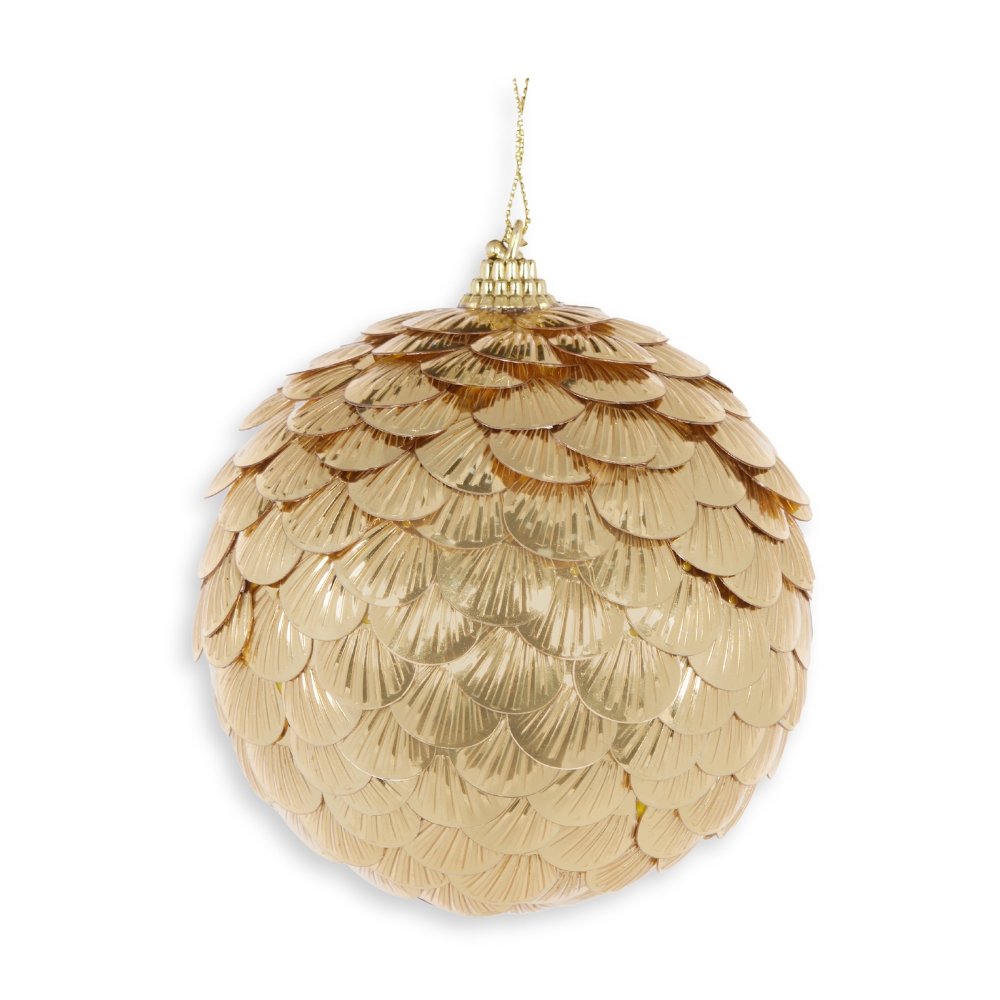 Gold Ginko Bauble - My Christmas